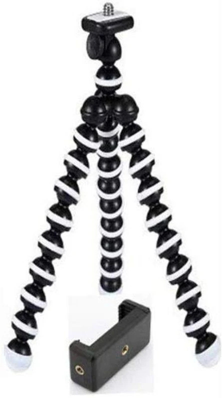 SANNO WORLD Fully flexible Portable & Foldable Camera & Mobile Tripod with Mobile Clip Tripod, Monopod, Monopod Kit, Tripod Ball Head, Tripod Bracket image 1