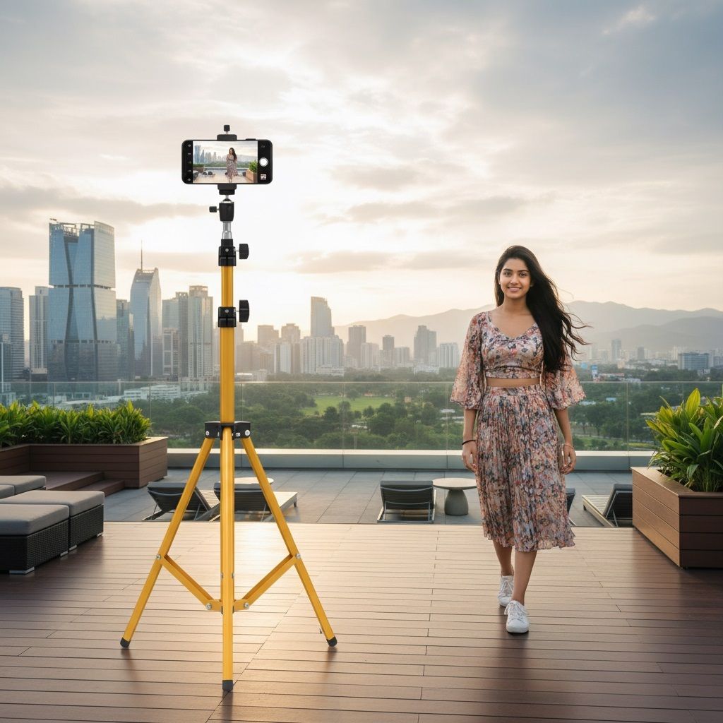 JIEMA Lightweight & Portable 7 Feet Tripod Stand with Adjustable Clip Holder ZR1 Tripod, Tripod Ball Head, Tripod Clamp-picture-26