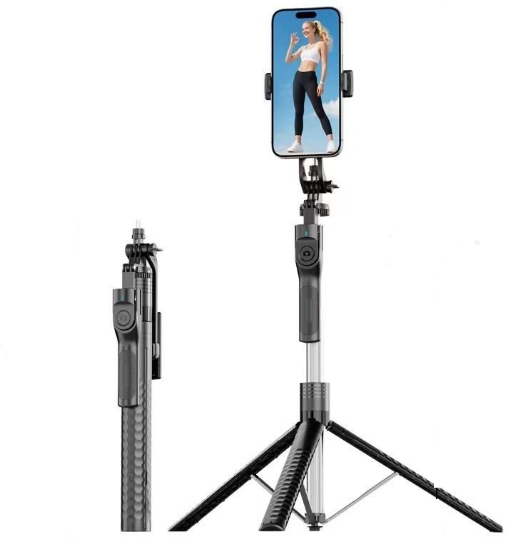 FITRIC K50 Long Selfie Stick Tripod 1.9m Bluetooth Remote Mobile Stand Vlogging Video Tripod, Monopod Kit, Tripod Ball Head-image-44