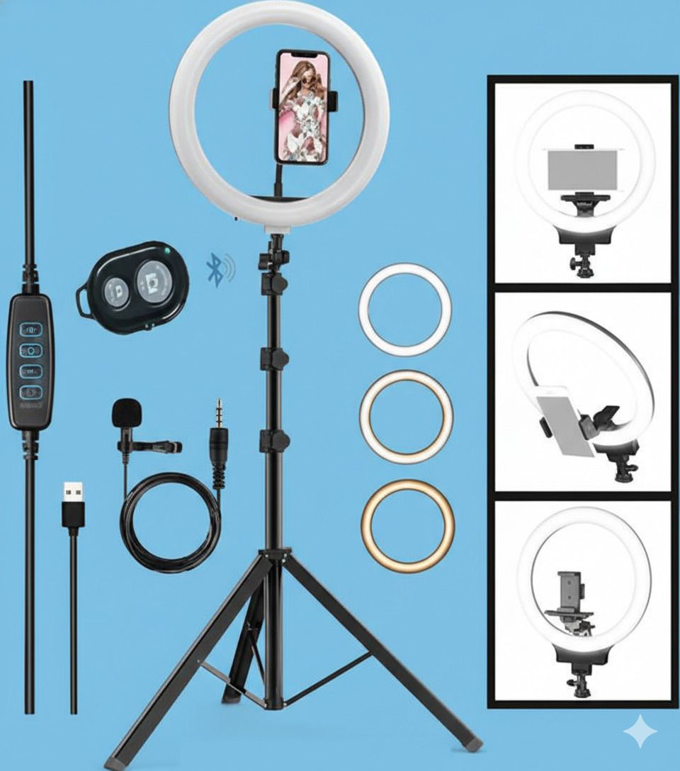 BESTFLY 7M 10"Selfie Light 7Ft Long tripod with remote control and long caller mic Tripod, Tripod Ball Head, Monopod, Tripod Bracket, Tripod Clamp, Tripod Kit-image-43