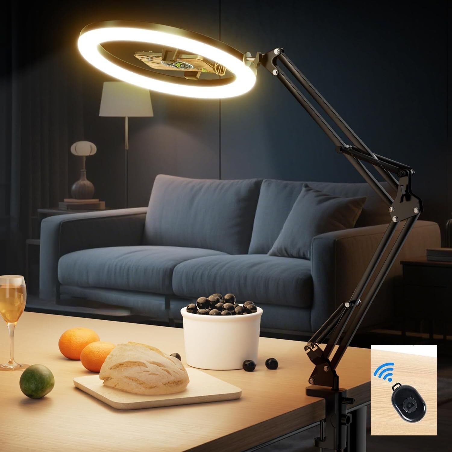 MILLETS 10’’ Ring Light with Overhead Phone Mount, LED Selfie Light with Stand and Phone Tripod-image-25