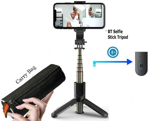 POZUB Bluetooth Selfie Sticks with Remote Free Carry Bag Multifunctional Tripod Stand Tripod, Monopod, Monopod Kit, Tripod Ball Head, Tripod Bracket, Tripod Clamp, Tripod Kit