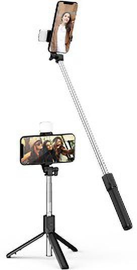 HIFY Monopod/Selfie Stick Bluetooth Tripod with Beauty Lights,3 in 1 Extendable Phone Stand Holder with Detachable Wireless Remote Compatible with IOS and Android Smart Phone Monopod, Tripod, Monopod-image-35