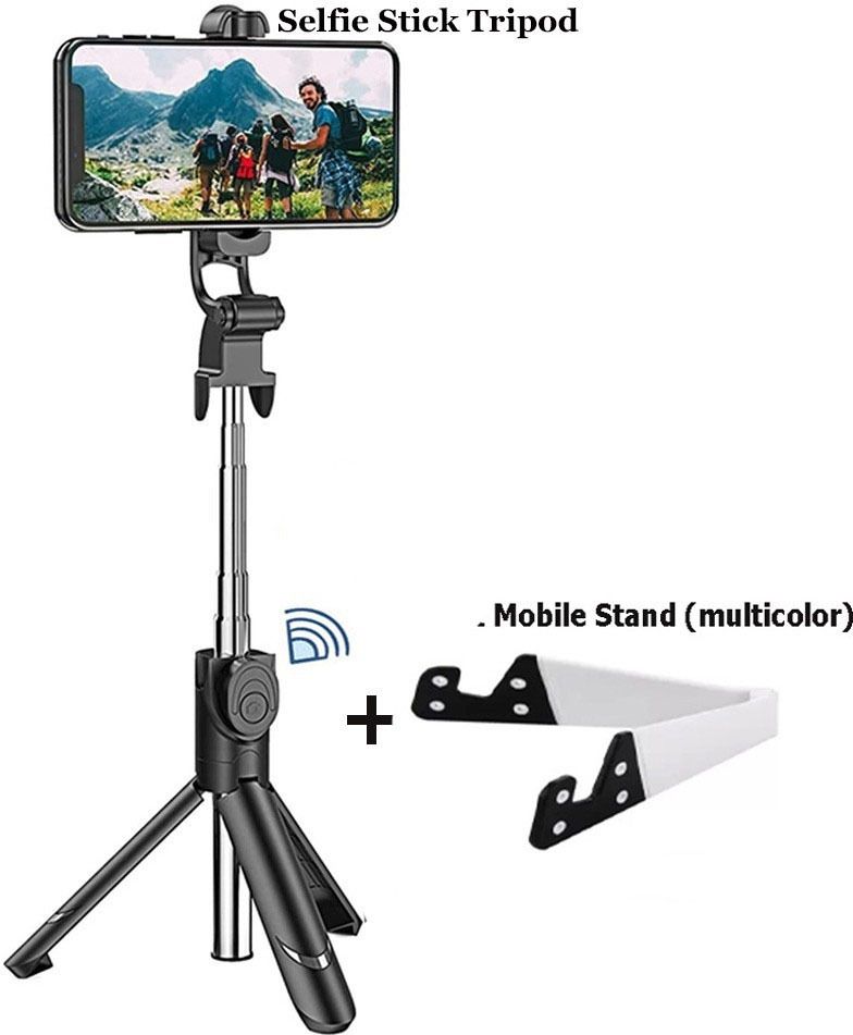 BUFONA Mobiles Video Stand In Gimbal, |In Mobile Holder Bluetooth Selfie Sticks Tripod, Tripod Ball Head, Tripod Bracket, Tripod Clamp, Tripod Kit, Monopod, Monopod Kit-image-36