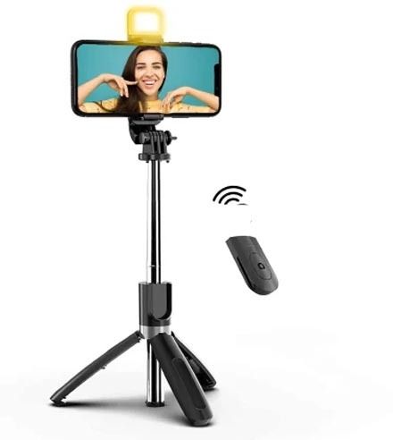 POZUB Extendable Selfie Stick with Fill Light Selfie Stand with Detachable Remote Tripod, Tripod Kit, Tripod Clamp, Monopod-image-33