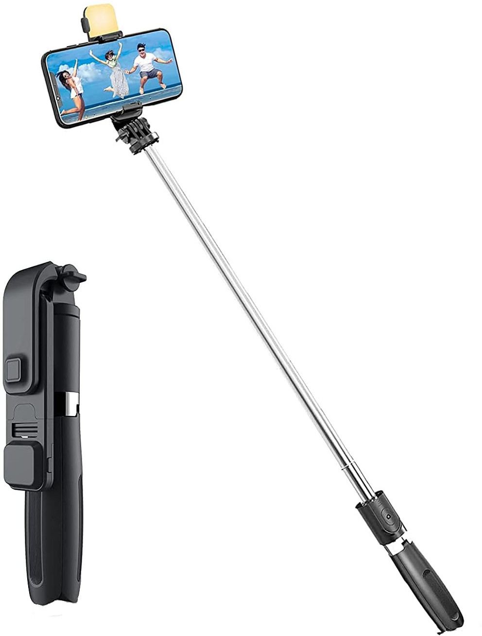 RENTOOR 2022 BEST SALE R1s Bluetooth Selfie Sticks Light Remote 3-in-1 Multifunctional Monopod Kit, Tripod, Tripod Ball Head, Tripod Bracket-image-17