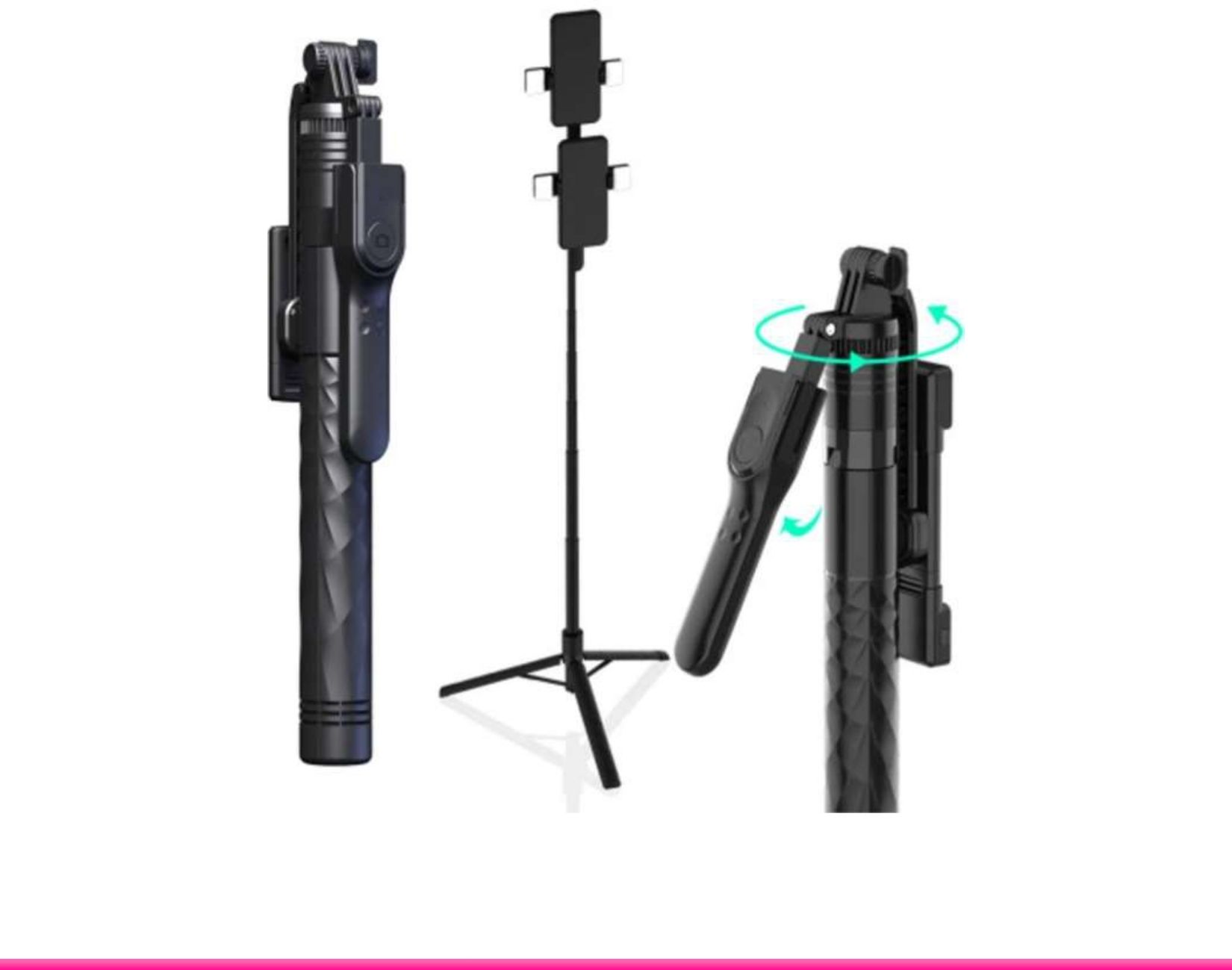 FITRIC K28 175 cm Bluetooth Selfie Stick Tripod with Remote for Mobile & YouTube B23 Tripod, Monopod-image-26