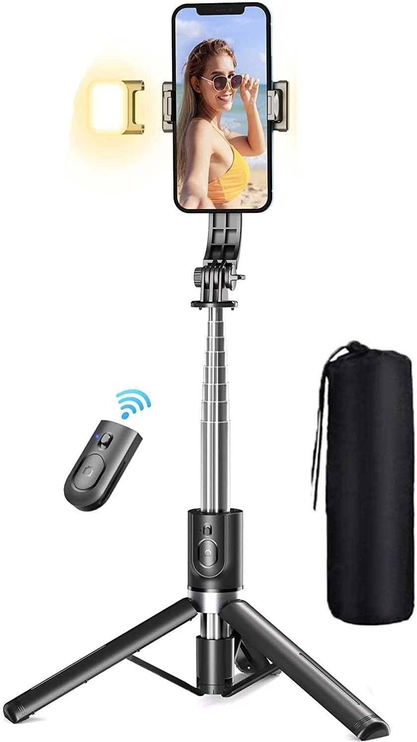 POZUB R7S-L Multi function Mobile Holder Photography 3in1 LED Fill Light Remote Stand Tripod, Tripod Kit, Tripod Clamp, Monopod-image-29