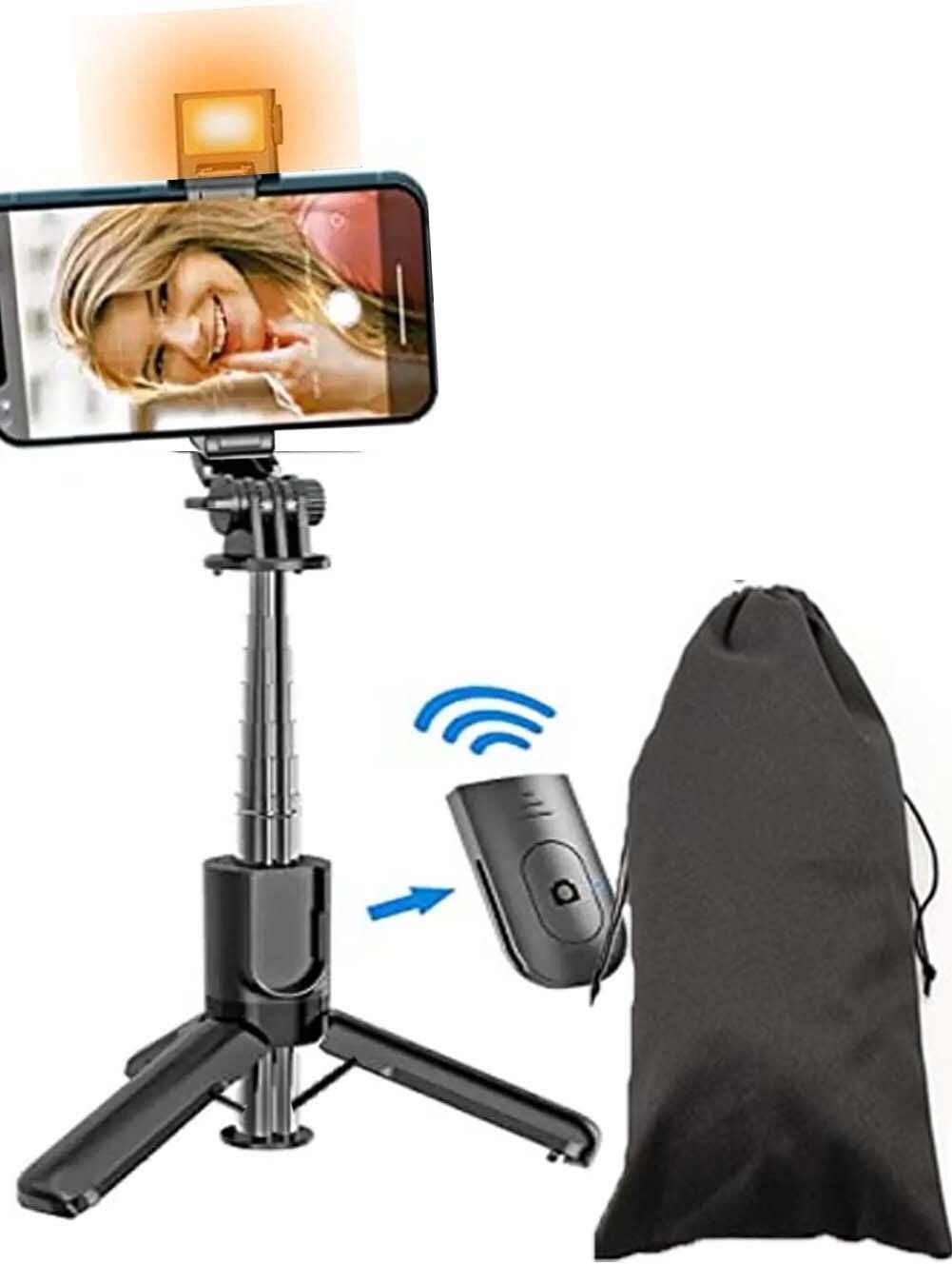 SOJUBA 3in1 Selfie Stick R1S-L Multifunction Phone Holder Stand With LED Fill Light+Bag Tripod, Tripod Kit, Tripod Clamp, Monopod, Monopod Kit-picture-47