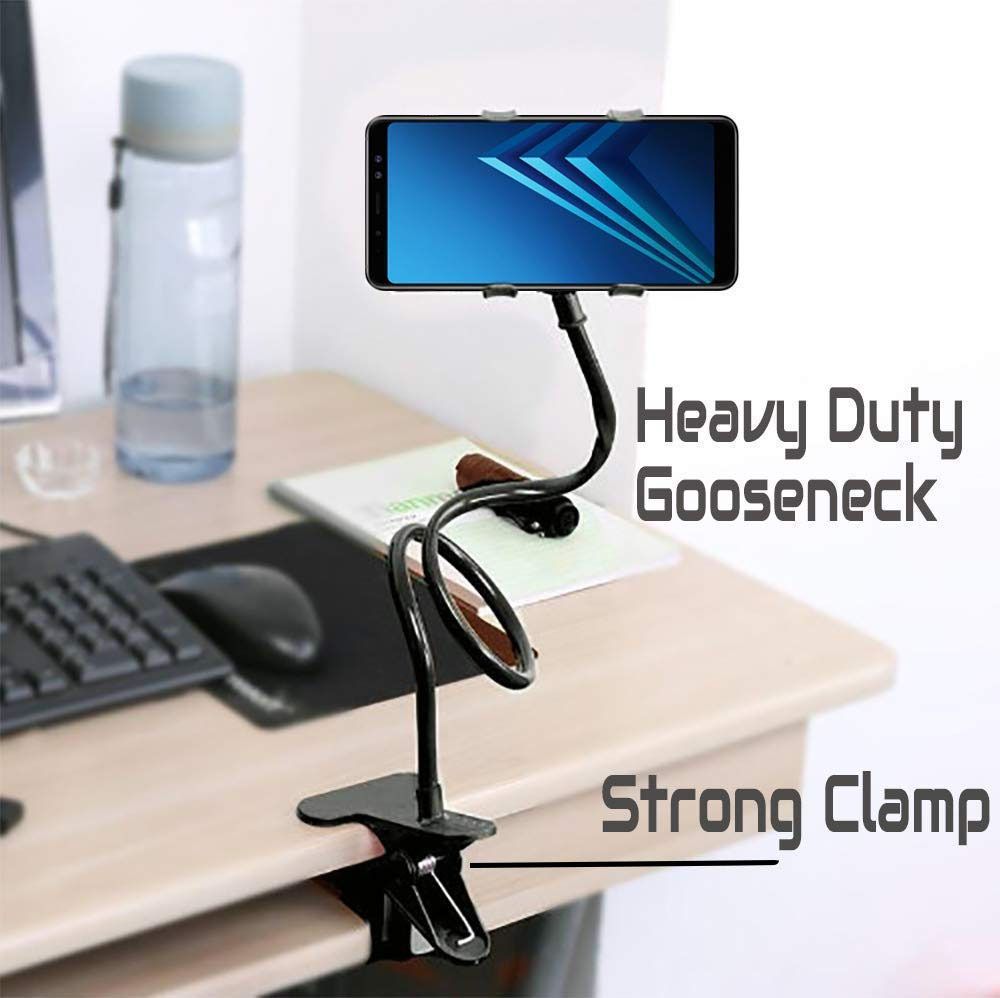 Mobtude Foldable Flexible Overhead Video Metal Mobile Stand For Desktop Bedroom Office Tripod-picture-11
