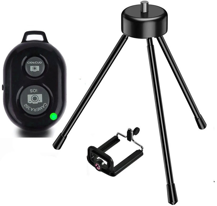 PULTO Desktop Mobile Holder Strong Heavy Duty Tripod Stand +Bluetooth Selfie Remote Tripod, Monopod, Monopod Kit, Tripod Ball Head, Tripod Bracket, Tripod Clamp, Tripod Kit image 1
