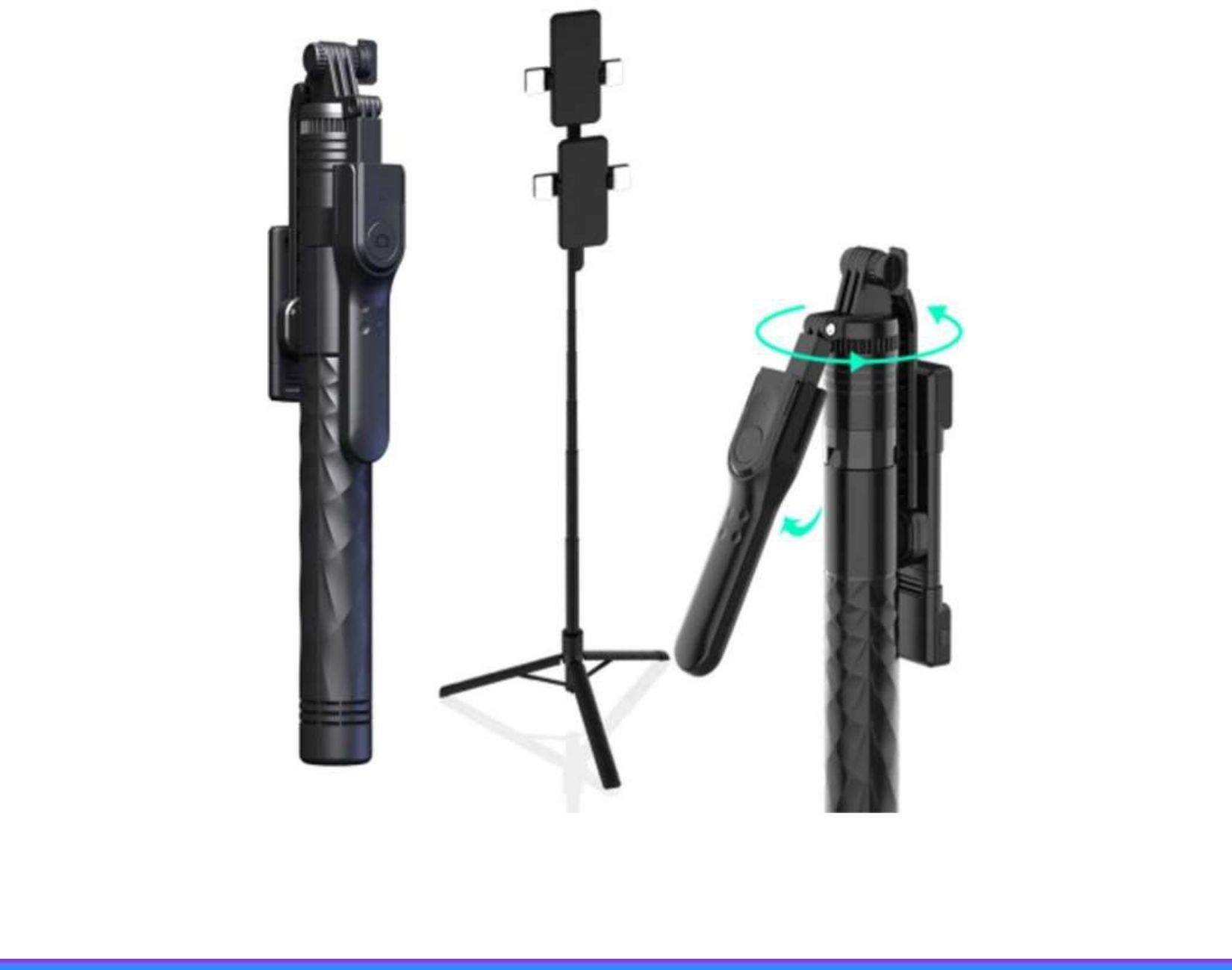 FITRIC K28 175 cm Bluetooth Selfie Stick Tripod with Remote for Mobile & YouTube B41 Tripod, Monopod-image-34