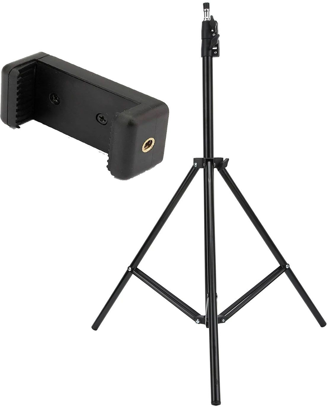 Deeshora 6.9" feet (200cm)2.1 Meters Aluminum Heavy Strong Body Mobile Stand clip Tripod, Tripod Ball Head, Tripod Kit, Tripod Bracket-image-38