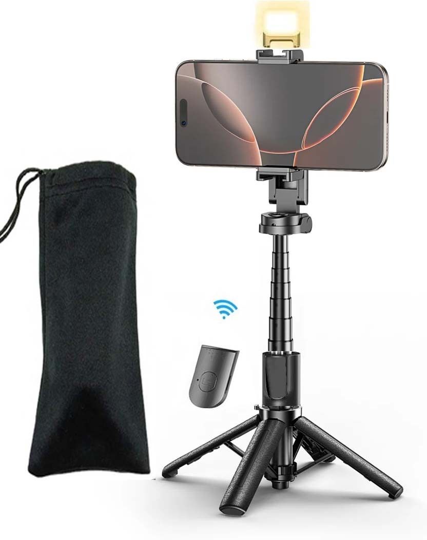 POZUB Photography Selfie Stick Stand LED Bluetooth Selfie Stick Holder with Remote Tripod, Tripod Kit, Tripod Clamp, Monopod-image-37