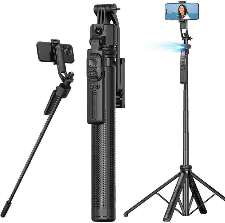 Alfa C17 Auto Face Tracking AI Gimbal Selfie Stick Tripod Stand 3 in 1 Tripod-image-25