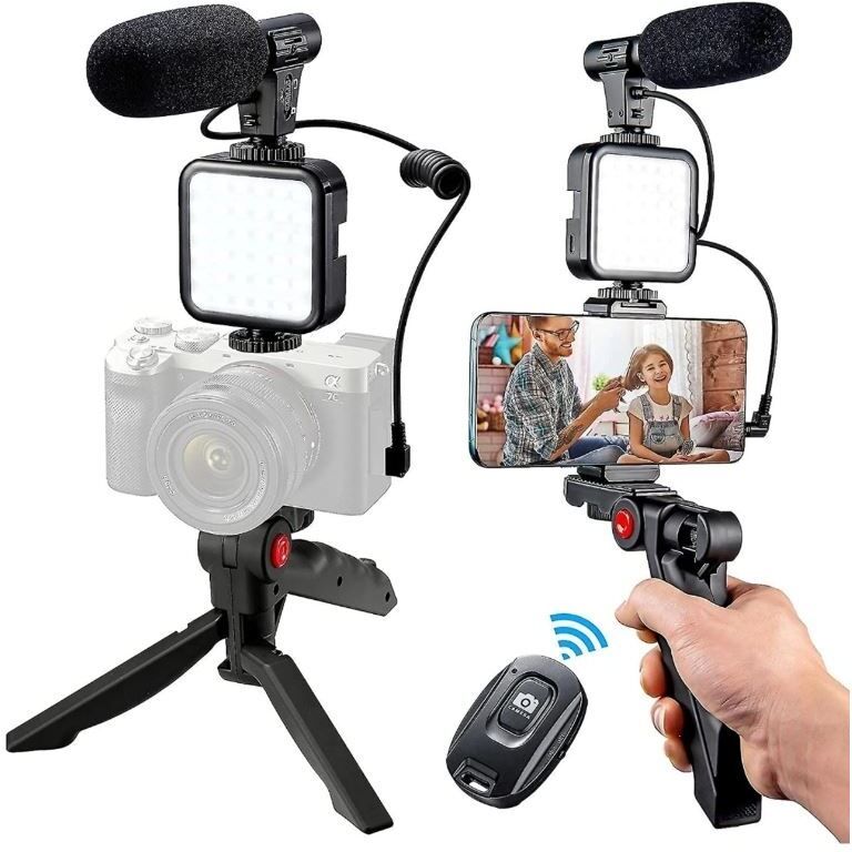 4BT Video Making Kit Ay-49 Vlogging Camera with Mic Tripod Kit Tripod Tripod, Tripod Ball Head, Tripod Clamp, Monopod Kit, Monopod, Tripod Bracket-image-43