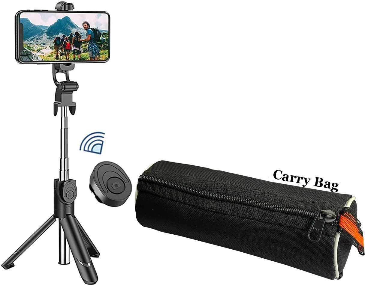 POZUB BT Selfie Stick +Remote Mobiles Video Stand In Gimbal Stabilizer +Carry Pouch Tripod, Tripod Kit, Monopod, Monopod Kit, Tripod Ball Head, Tripod Bracket, Tripod Clamp-image-0