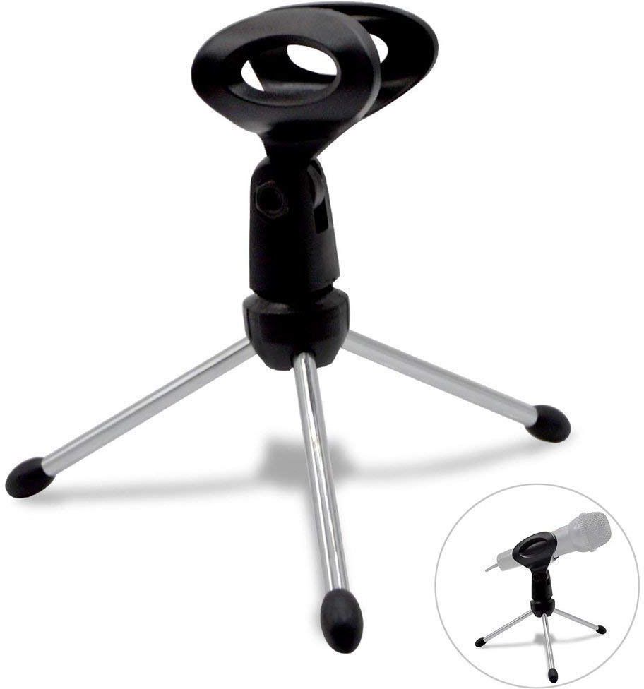 BUFONA Mini Microphone Stand Tripod Mobile Desktop Stand with Plastic Microphone Clip Tripod, Tripod Kit, Monopod, Monopod Kit, Tripod Clamp, Tripod Bracket-image-33