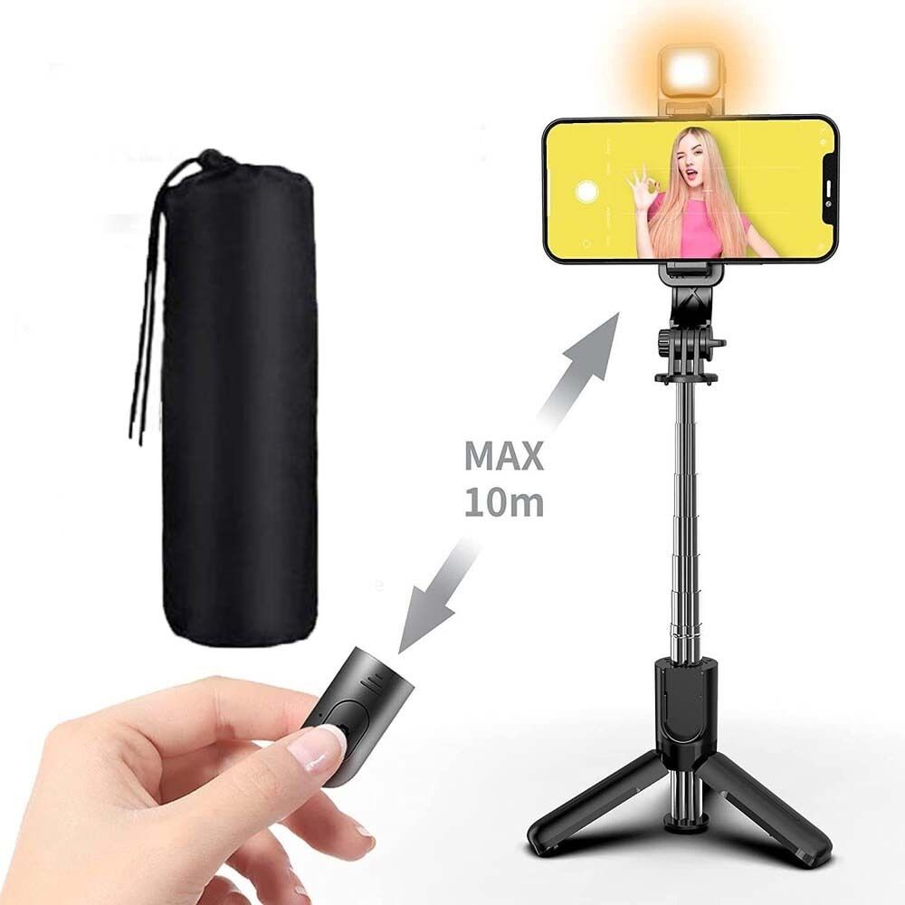 POZUB Bluetooth Selfie Stick Stand with LED Light,Long Extendable Photography Holder Tripod, Tripod Kit, Monopod, Monopod Kit-image-28