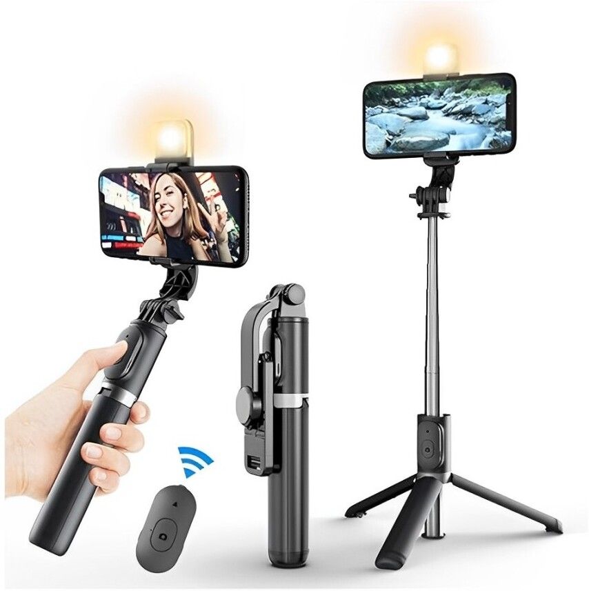 WATTHICK Selfie, Vlogging & Photo Shoot, Selfie Stick with Bluetooth Remote Tripod, Tripod Kit