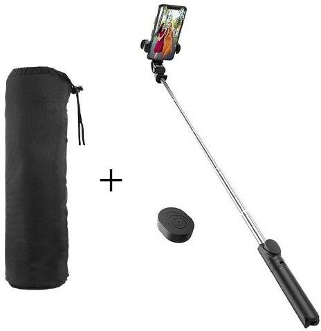 BOPUD 3 In 1 Selfie Stick Stand With Bluetooth Remote Mobile Phone Holder +Carry Bag Tripod, Monopod, Monopod Kit, Tripod Kit-image-20