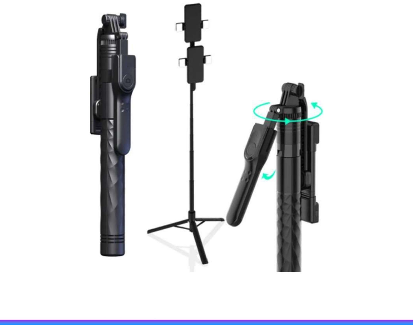 FITRIC K28 175 cm Bluetooth Selfie Stick Tripod with Remote for Mobile & YouTube B11 Tripod, Monopod-image-37