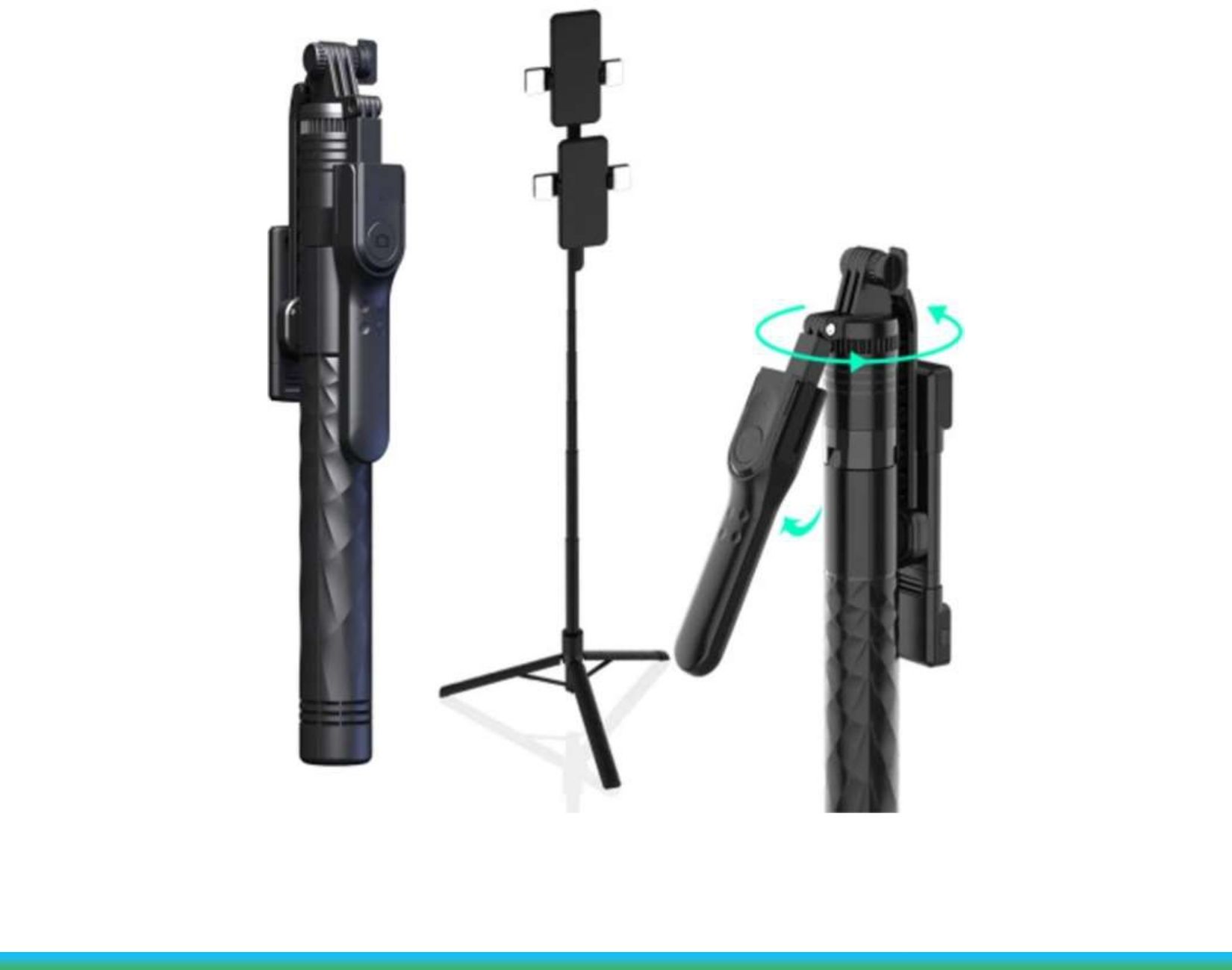 FITRIC K28 175 cm Bluetooth Selfie Stick Tripod with Remote for Mobile & YouTube B12 Tripod, Monopod-image-45