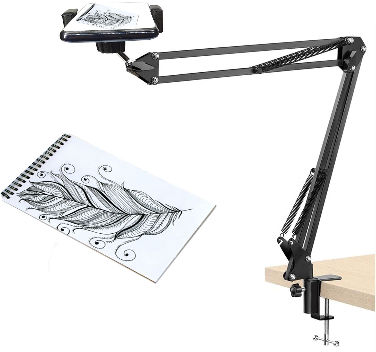 Mobtude Adjustable Desk Clamp Phone Mount with 360° Arm for Smartphones and Tablets Monopod, Tripod Ball Head, Tripod, Tripod Bracket, Tripod Clamp-image-41