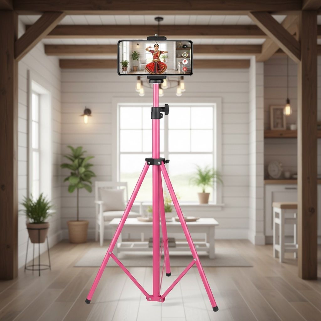 JIEMA Lightweight & Portable 7 Feet Tripod Stand with Adjustable Clip Holder R4S Tripod, Tripod Ball Head, Tripod Clamp-image-36