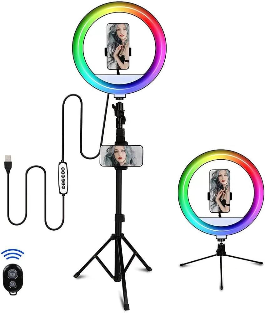 Khushi Traders Ring Light 10" With 7 Feet Tripod Stand For Making Reels, Photography Tripod Tripod-picture-22