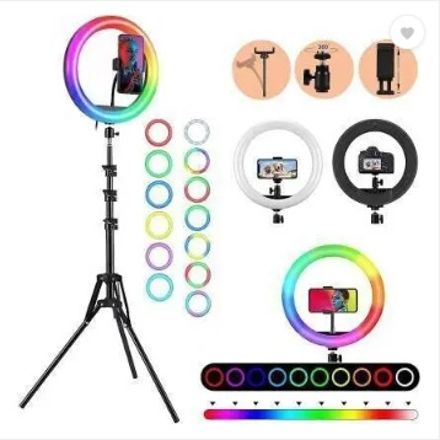 airtech Fine quality Metal tripod stand with Rgb ring light Tripod Kit, Tripod-image-15