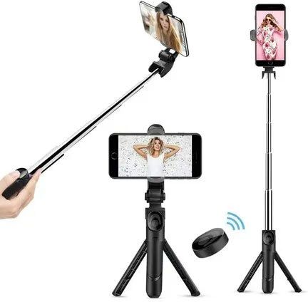 RENTOOR R1 Selfie Stick With Best Quality Wireless Extendable Selfie Stick Stand Tripod, Tripod Clamp, Tripod Ball Head-image-15