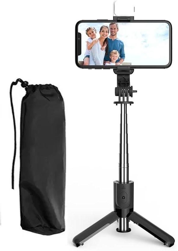 POZUB Tripod Stand Extendable Bluetooth Selfie Stick for Mobile Phone,LED Light Tripod, Monopod, Tripod Kit, Tripod Clamp-image-33