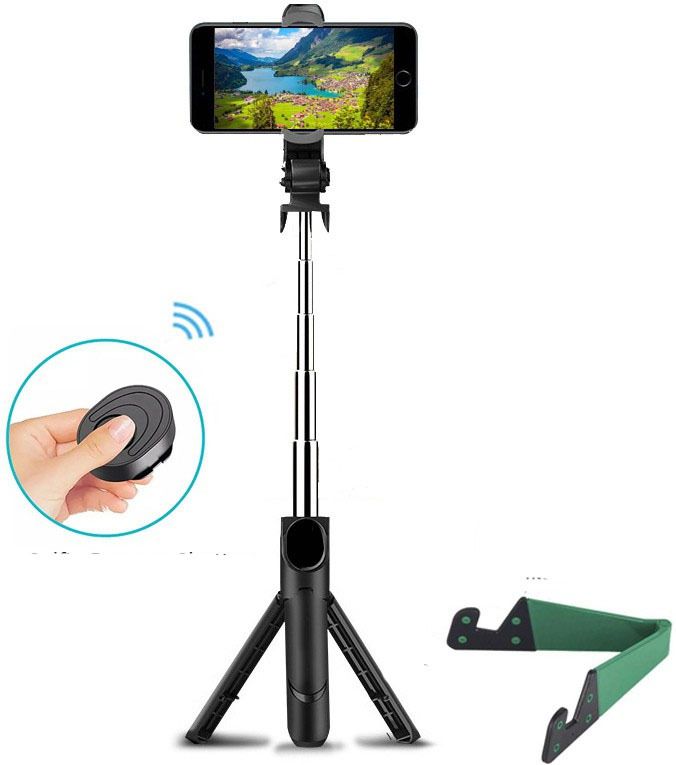 BUFONA Selfie Sticks Tripod Stand BT Remote for Selfie,Vlogging Gimbal Mobile Holder Tripod, Tripod Ball Head, Tripod Bracket, Tripod Clamp, Tripod Kit, Monopod, Monopod Kit-image-7