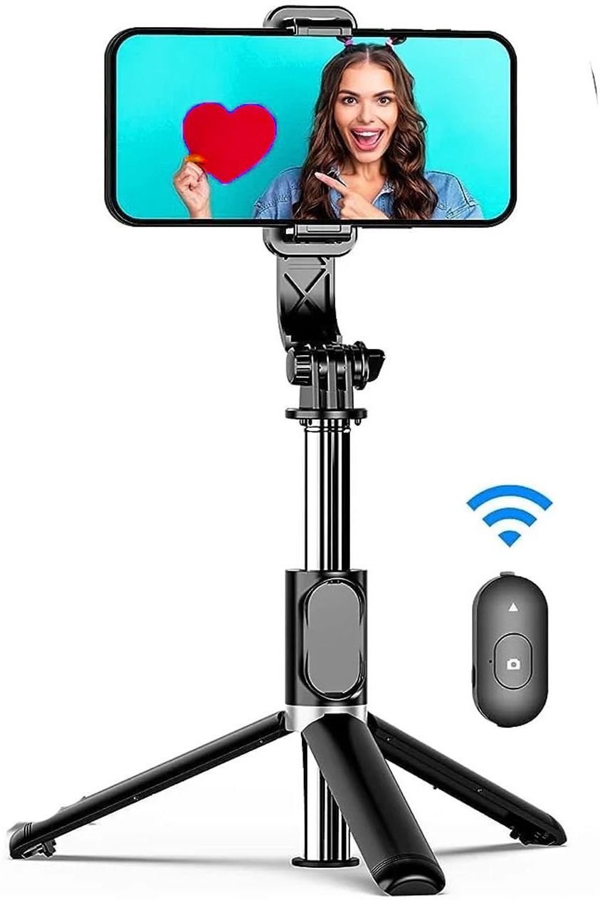 POZUB BR1 Bluetooth Selfie Stick, Mobile Stand Selfie Phone Holder Photography Holder Tripod, Monopod, Monopod Kit, Tripod Kit-image-40