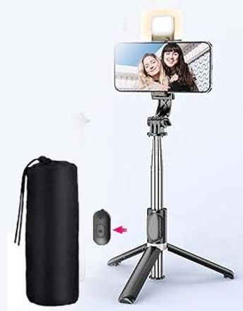 POZUB Bluetooth Selfie Phone Holder Camera Flash Brackets Best Use For MakeVideo Stand Tripod, Tripod Kit, Monopod, Monopod Kit-image-4