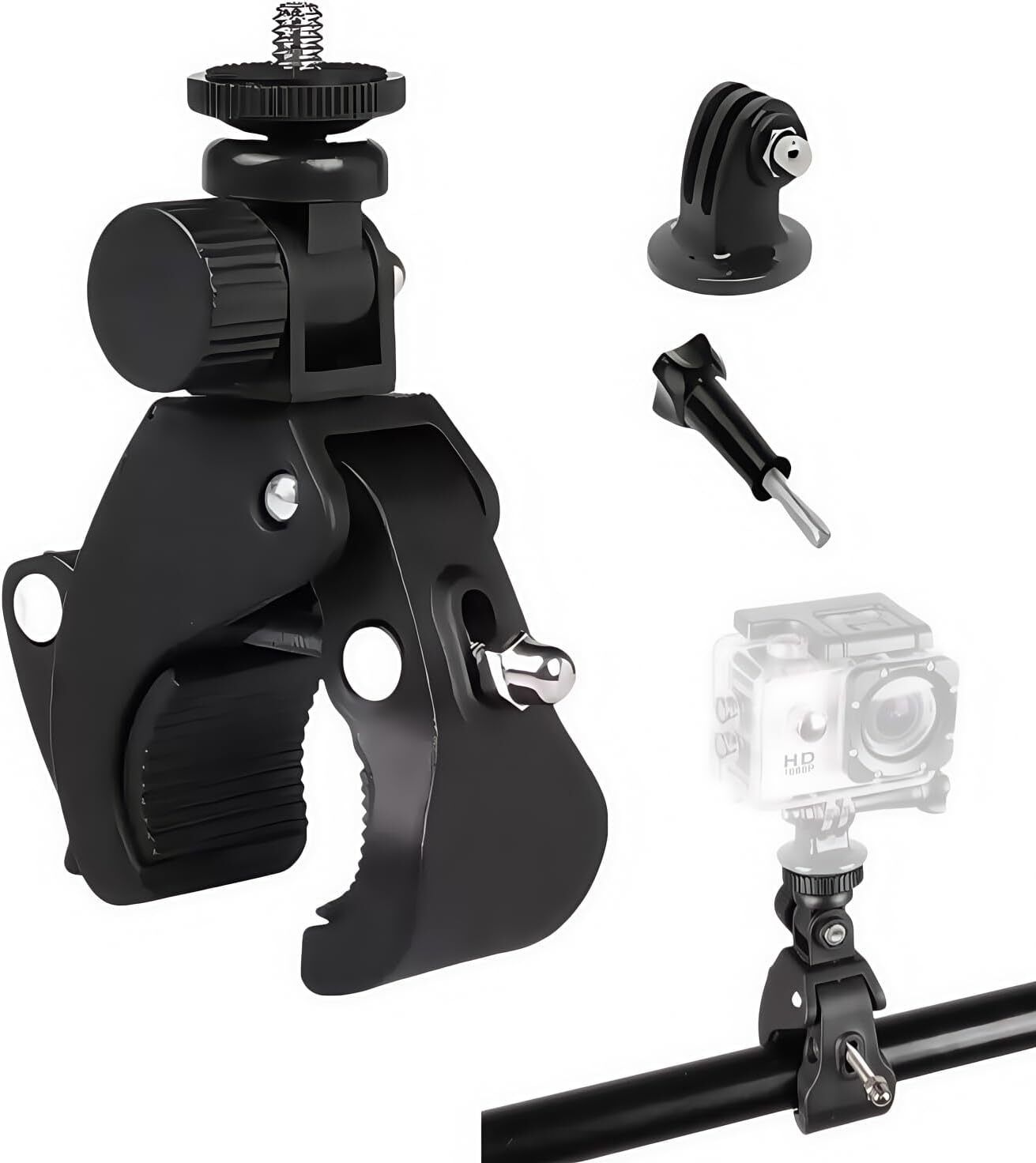 USPOT Bike Bracket Action Camera Mount Clamp for Insta360 GoPro holder Tripod-image-23