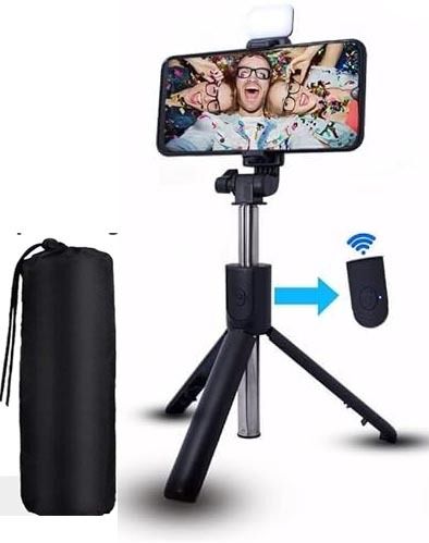 BOPUD In Mobile Holder For Hand| Stand For Online Classes Selfie Sticks Light+Bag Tripod, Tripod Kit, Monopod, Monopod Kit-image-21