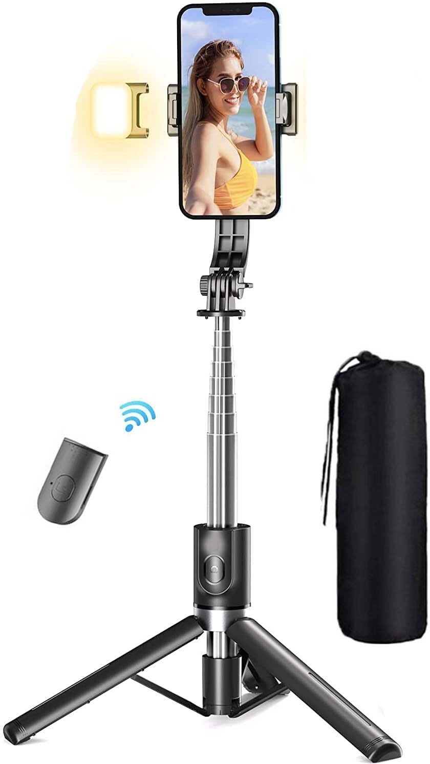 POZUB Multi function Mobile Holder Photography R7S-L 3in1 LED Fill Light Remote Stand Tripod, Tripod Kit, Tripod Clamp, Monopod-image-31