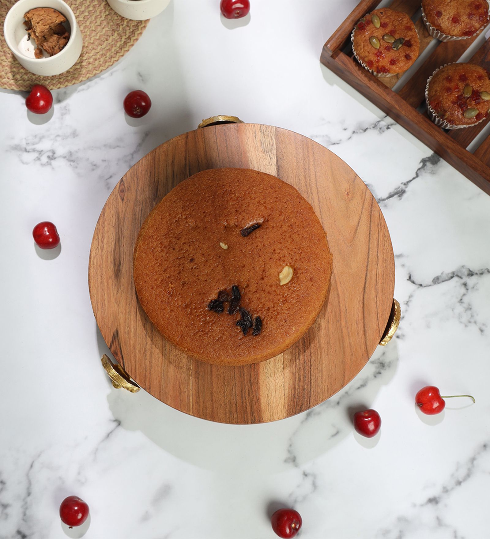 ireka homes IRTRV05 NATURAL WOODEN Trivet-picture-2