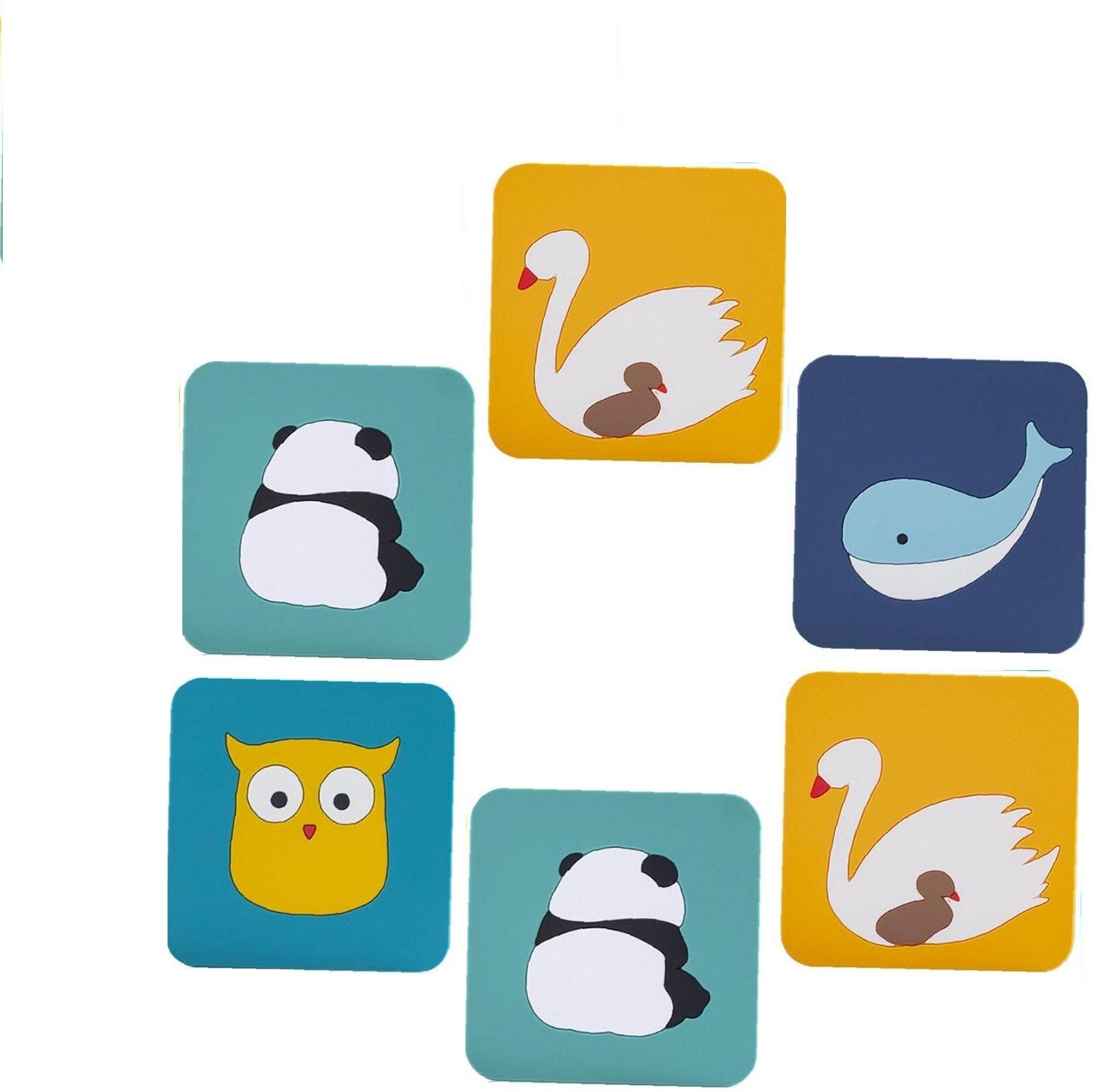 Pvc Coaster D-B Small Cartoon_Sqr_Mix-6,Pack of 6 Silicone Trivet-image-33