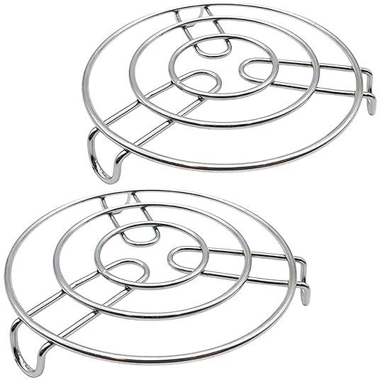 Heat Resistant Hot Plate Dishes Holder Trivet | Round Steamer Rack Stand | Non-Slip Mat Surface Trivet-image-48