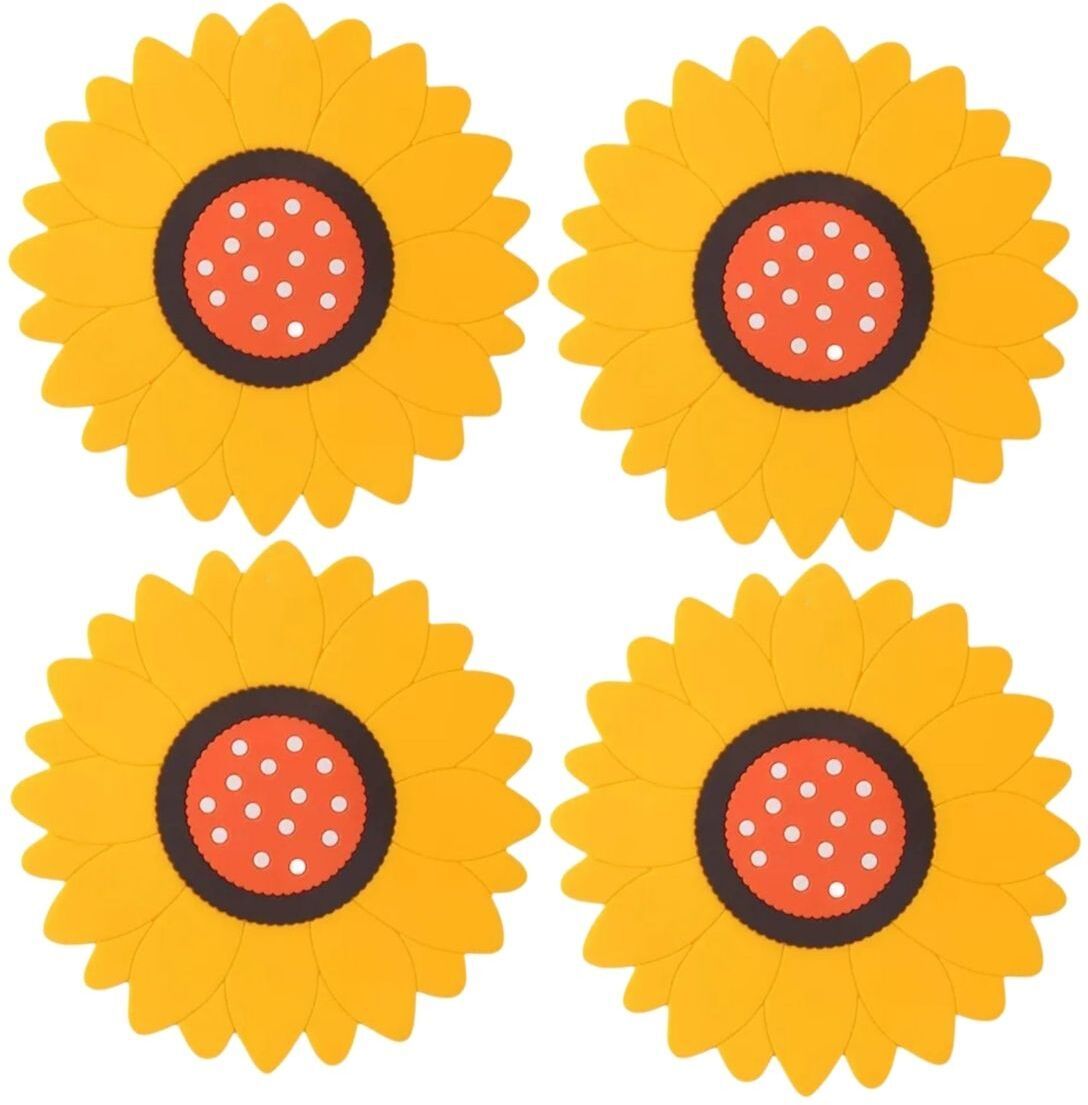 SUNFLOWER_A_SMALL_YELLOW_4PC Sunflower Trivet-image-23