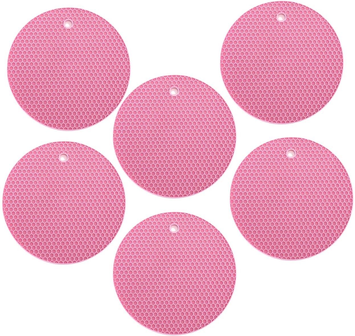 woodtula ROUND_B_PINK_6PC Round Trivet-picture-15