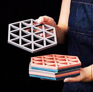 Hexagon Silicone Trivet Matte Trivet-image-2