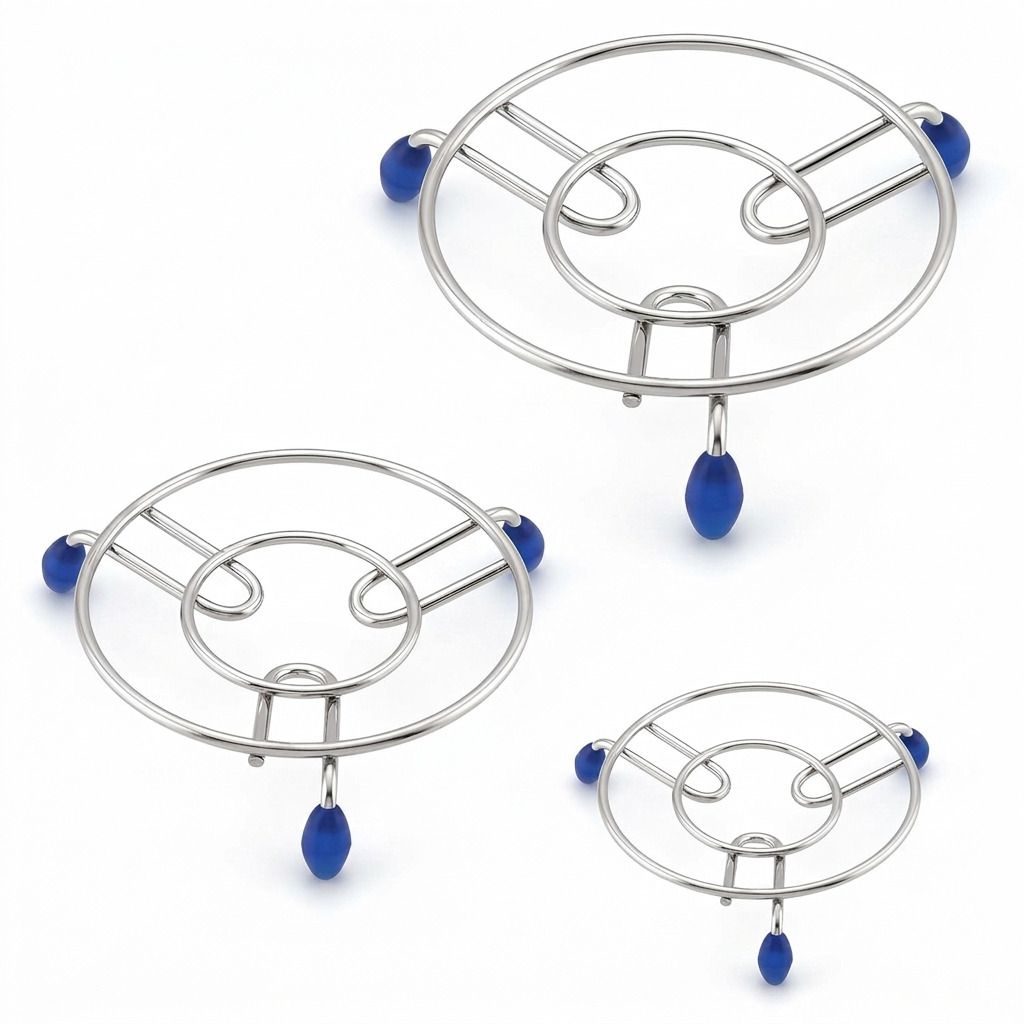 Stainless Steel Trivet Stand – 3Pcs Hot Place Mat For Pot, Pan, Cooker Heat Resistant Table Protector Hot Pot Mat Trivet-image-28