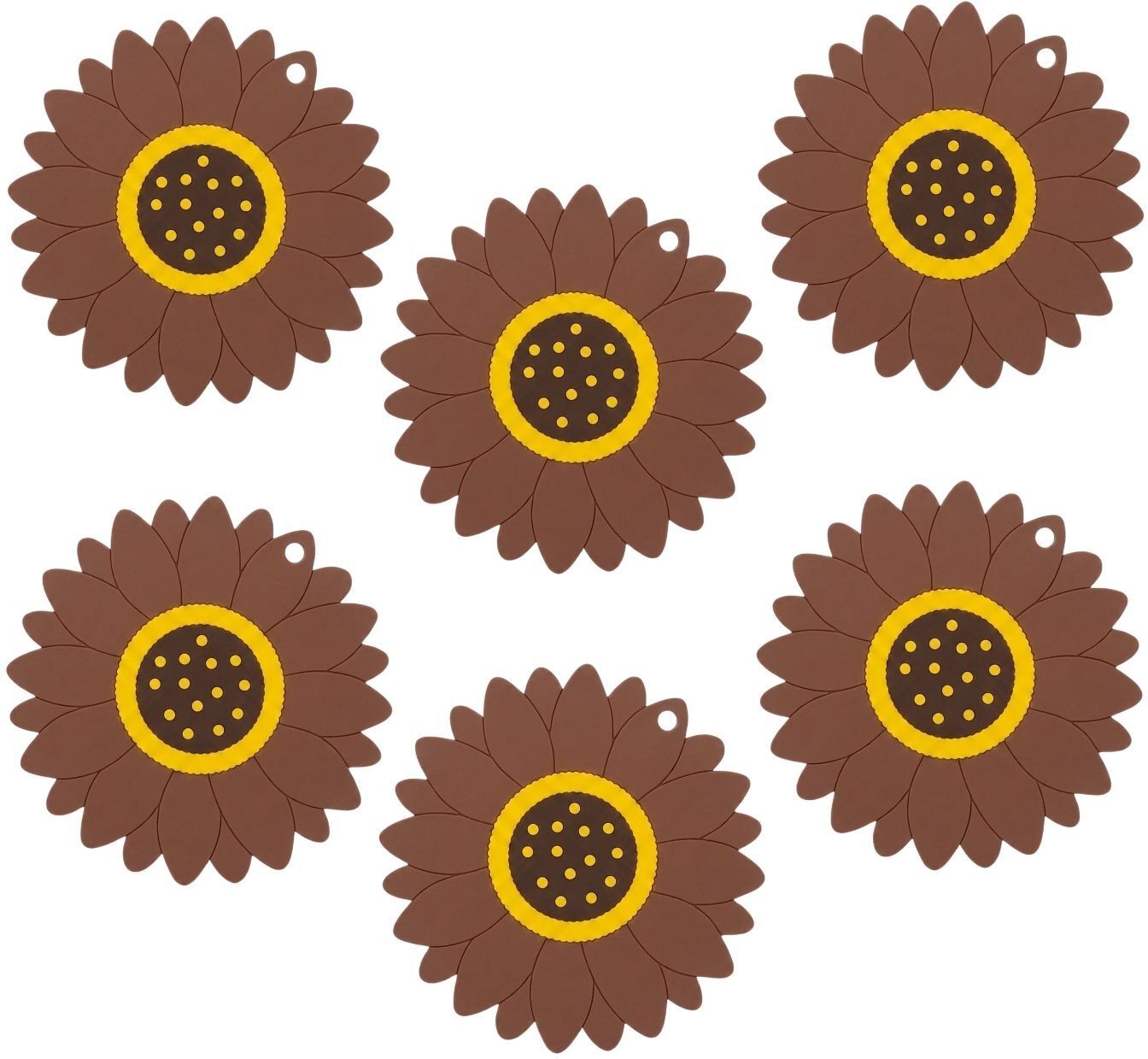 SUNFLOWER_A_MEDIUM_BROWN_6PC Sunflower Trivet-image-36
