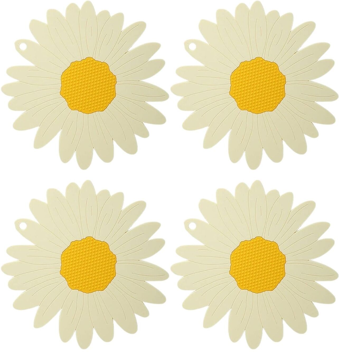 woodtula SUNFLOWER_B_BIG_WHITE_4PC Sunflower Trivet-picture-33