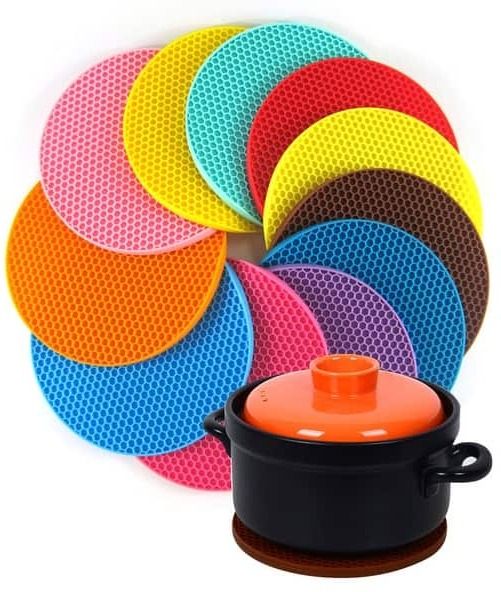 Multi Use Heat-Resistant Trivet Mat – Non-Slip Protection for Hot Pots, & Dishes Textured Finish Trivet-image-45