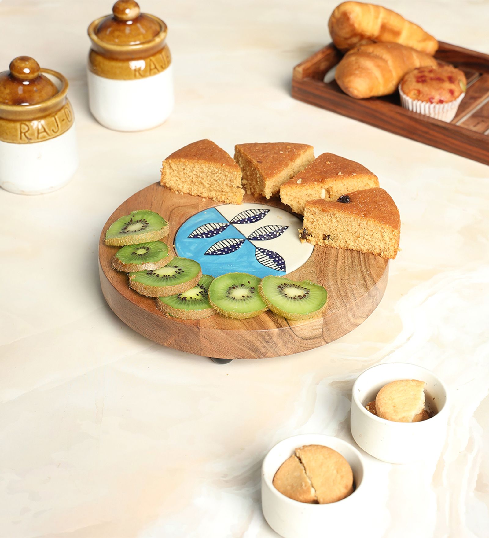 ireka homes IRTRV02 Natural wooden Trivet-picture-4